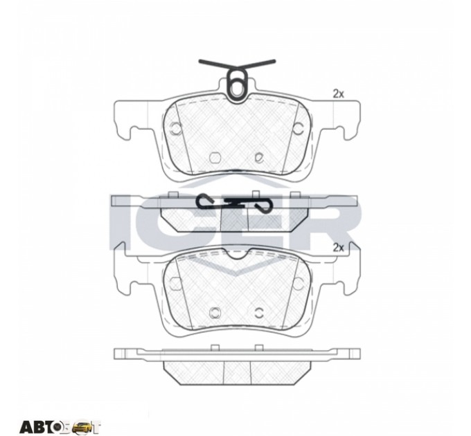 Гальмівні колодки ICER 182174, ціна: 1 252 грн.