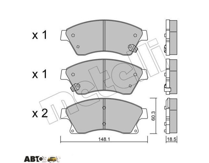 Тормозные колодки METELLI 22-0838-0, цена: 2 508 грн.