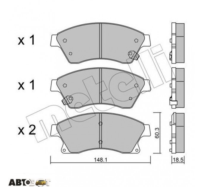 Тормозные колодки METELLI 22-0838-0, цена: 1 379 грн.