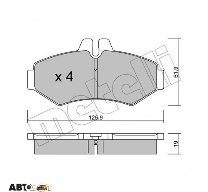 Тормозные колодки METELLI 22-0572-0, цена: 989 грн.