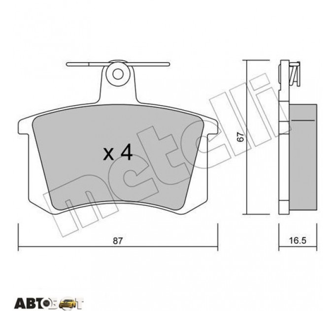 Тормозные колодки METELLI 22-0048-0, цена: 665 грн.