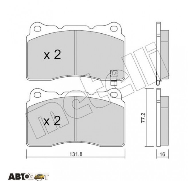 Тормозные колодки METELLI 22-0288-5, цена: 1 366 грн.