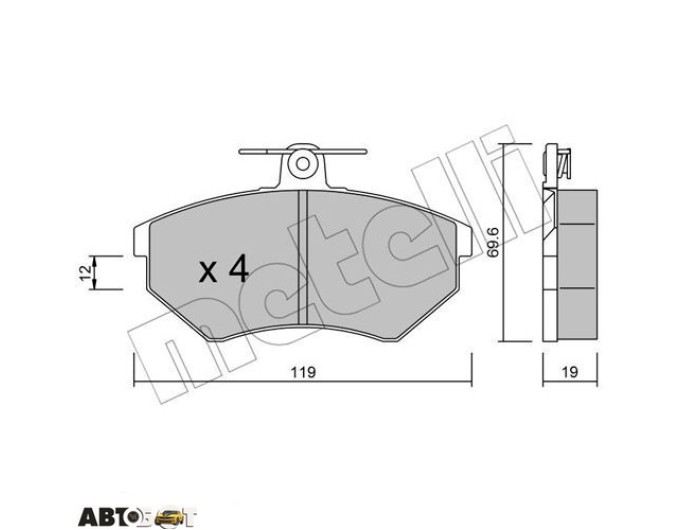 Тормозные колодки METELLI 22-0050-2, цена: 1 575 грн.