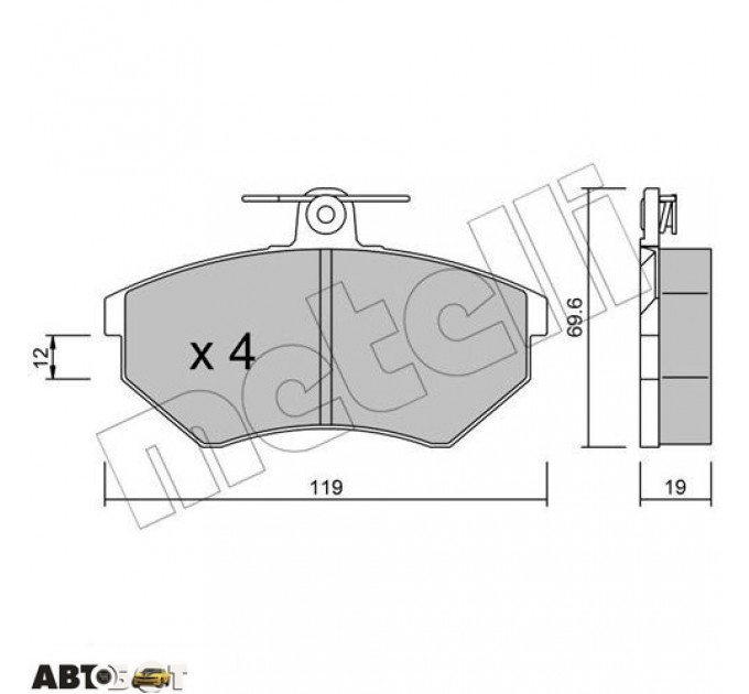 Тормозные колодки METELLI 22-0050-2, цена: 858 грн.