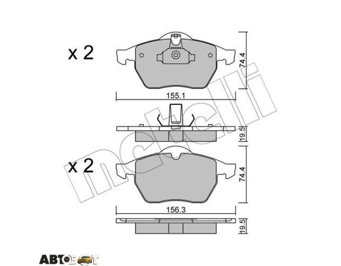 Тормозные колодки METELLI 22-0118-0, цена: 2 173 грн.