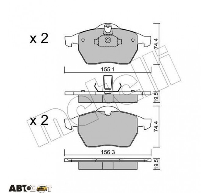 Тормозные колодки METELLI 22-0118-0, цена: 1 195 грн.