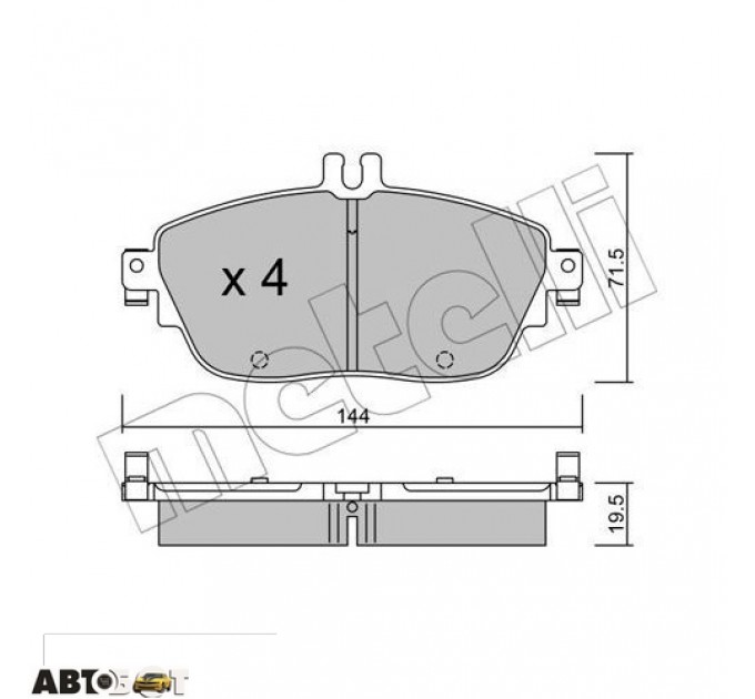 Тормозные колодки METELLI 22-0965-0, цена: 1 362 грн.