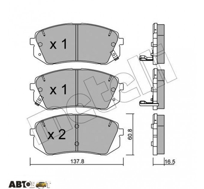 Тормозные колодки METELLI 22-0783-0, цена: 1 402 грн.