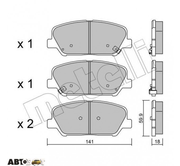 Тормозные колодки METELLI 22-0997-0, цена: 1 056 грн.