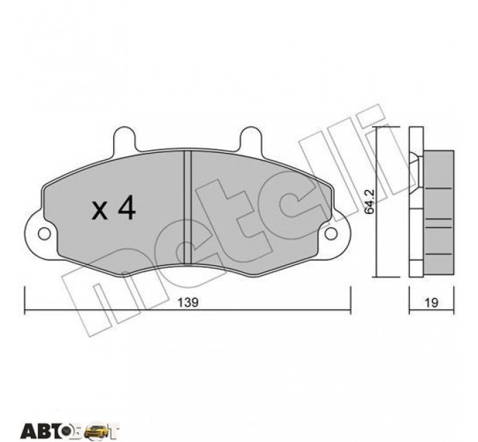 Тормозные колодки METELLI 22-0194-0, цена: 956 грн.