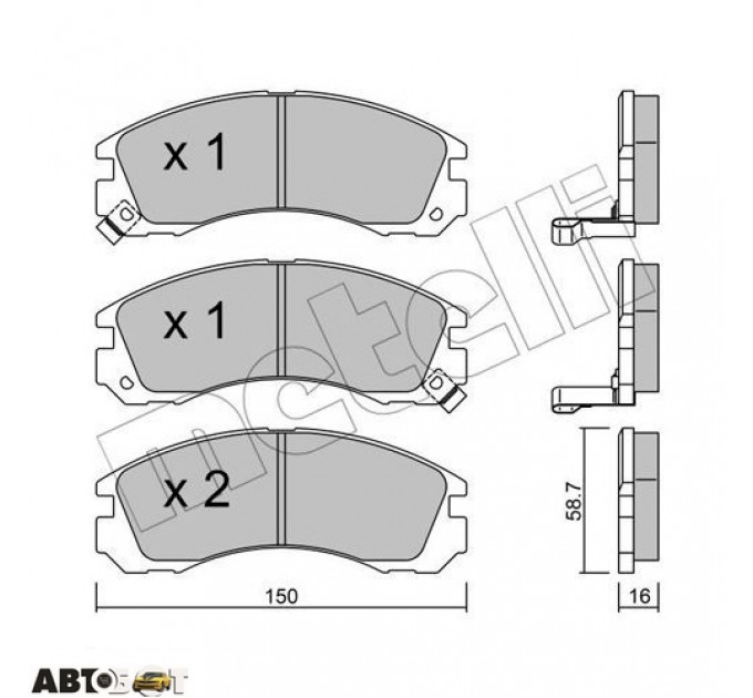 Тормозные колодки METELLI 22-0134-0, цена: 1 076 грн.