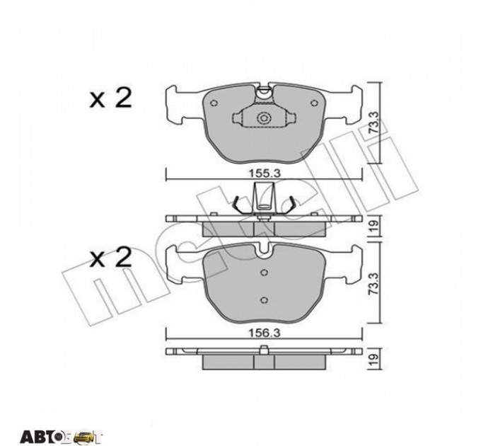 Тормозные колодки METELLI 22-0598-0, цена: 1 541 грн.