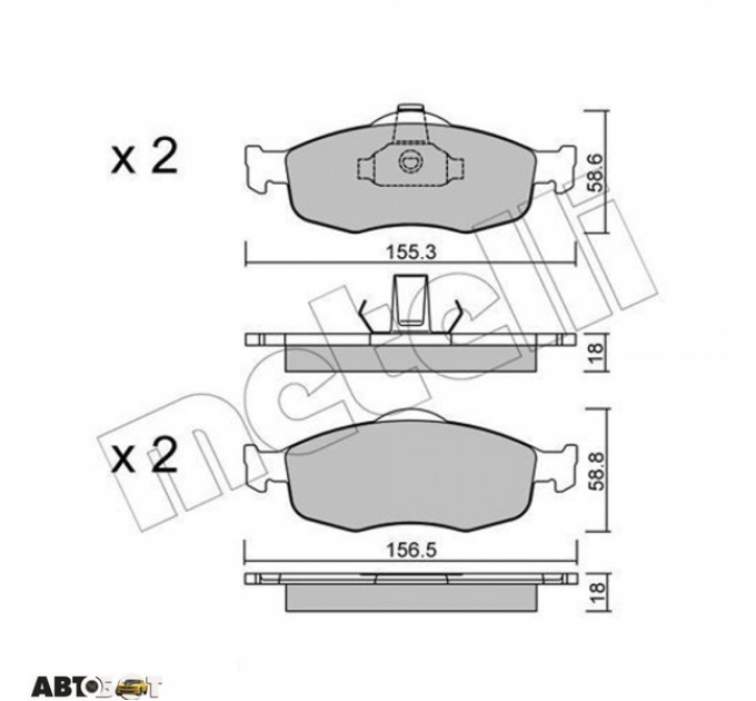 Гальмівні колодки METELLI 22-0146-0, ціна: 1 035 грн.