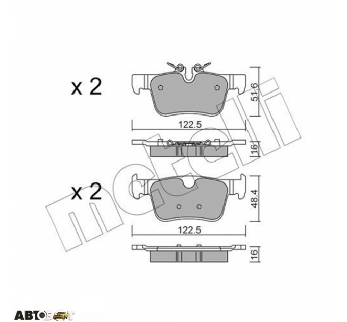 Гальмівні колодки METELLI 22-1121-0, ціна: 1 026 грн.