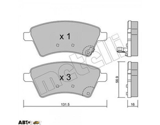 Тормозные колодки METELLI 22-0702-0, цена: 2 222 грн.