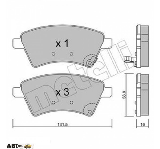 Тормозные колодки METELLI 22-0702-0, цена: 1 222 грн.