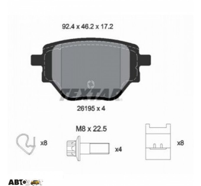 Гальмівні колодки Textar 2619501, ціна: 2 666 грн.