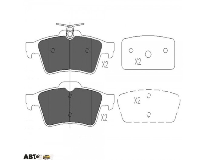 Тормозные колодки KAVO PARTS KBP-6554, цена: 1 328 грн.