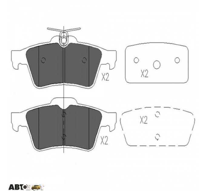 Гальмівні колодки KAVO PARTS KBP-6554, ціна: 730 грн.