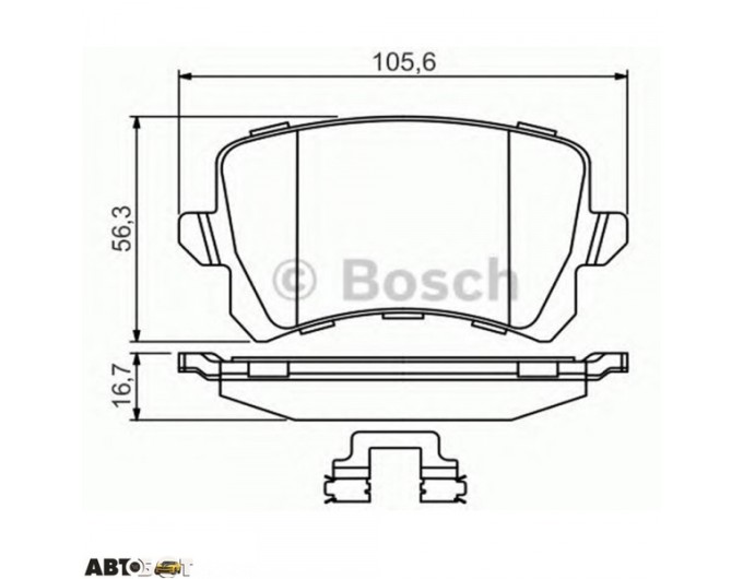 Тормозные колодки Bosch 0 986 494 626, цена: 2 895 грн.