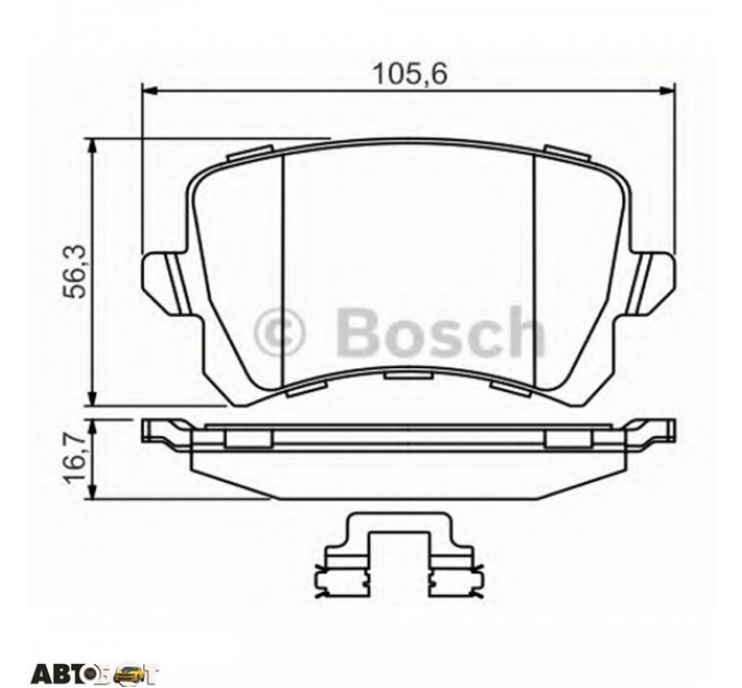 Тормозные колодки Bosch 0 986 494 626, цена: 1 576 грн.