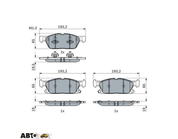 Тормозные колодки Bosch 0 986 424 326, цена: 4 192 грн.