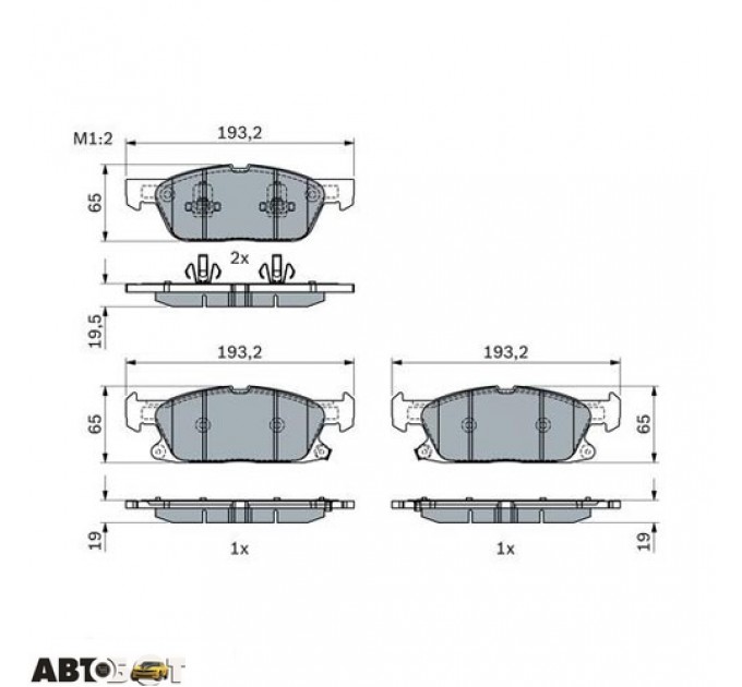 Гальмівні колодки Bosch 0 986 424 326, ціна: 2 283 грн.