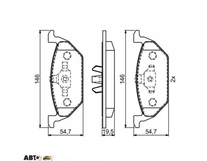 Гальмівні колодки Bosch 0 986 495 454, ціна: 1 979 грн.
