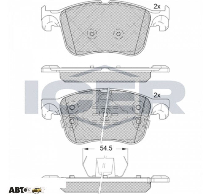Тормозные колодки ICER 182321, цена: 1 928 грн.