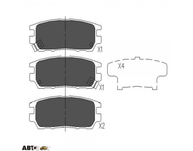 Гальмівні колодки KAVO PARTS KBP-5504, ціна: 1 357 грн.