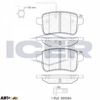 Гальмівні колодки ICER 181995