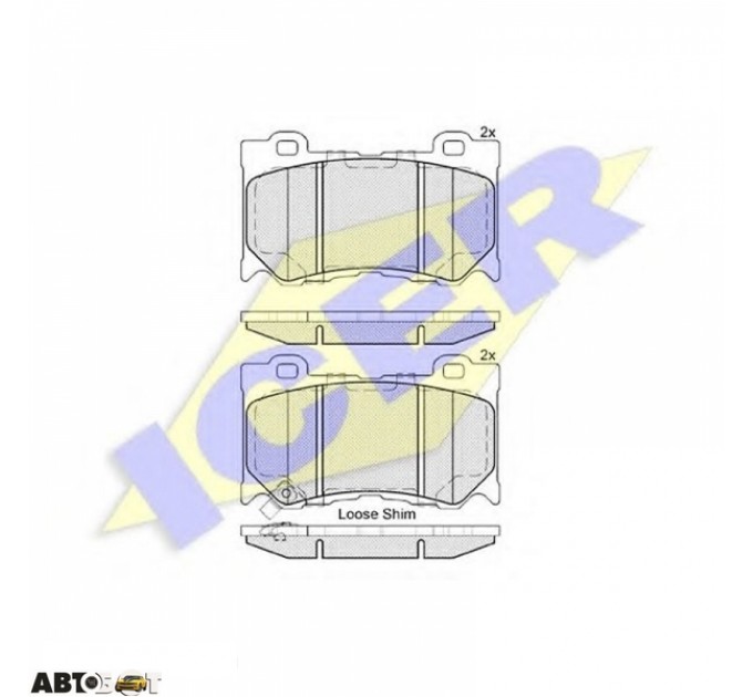 Гальмівні колодки ICER 182089, ціна: 1 514 грн.