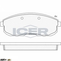 Гальмівні колодки ICER 181100