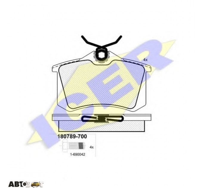 Тормозные колодки ICER 180789700, цена: 676 грн.