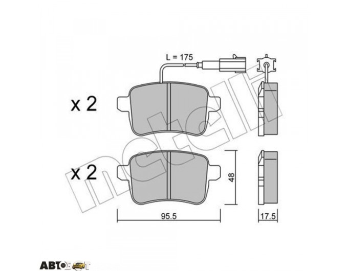 Тормозные колодки METELLI 22-0895-0, цена: 1 853 грн.
