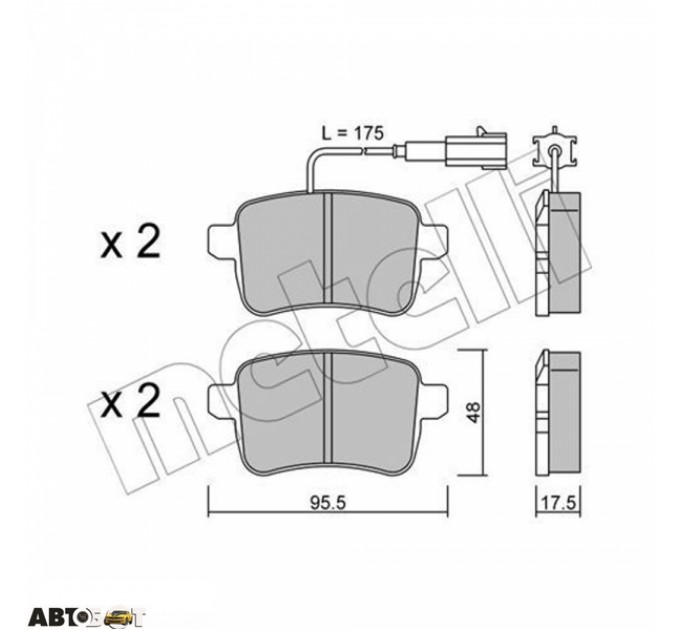 Тормозные колодки METELLI 22-0895-0, цена: 1 019 грн.