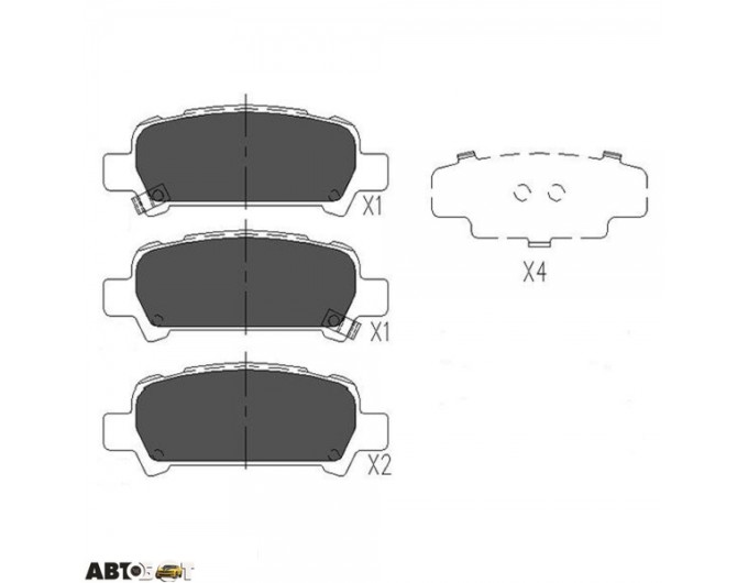 Тормозные колодки KAVO PARTS KBP-8002, цена: 1 263 грн.