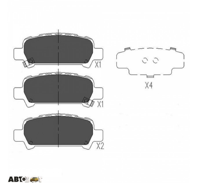 Гальмівні колодки KAVO PARTS KBP-8002, ціна: 688 грн.