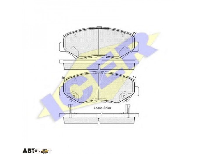 Тормозные колодки ICER 181558, цена: 2 625 грн.