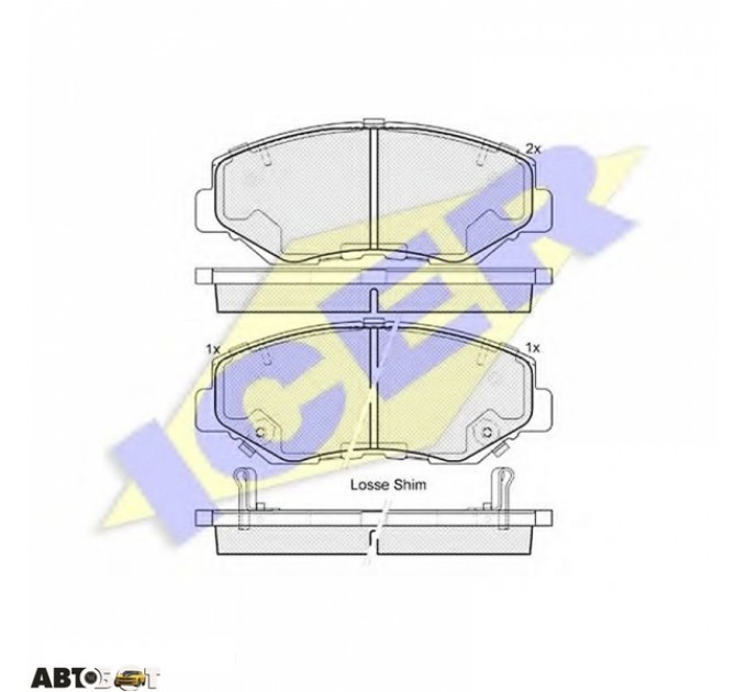 Гальмівні колодки ICER 181558, ціна: 1 429 грн.