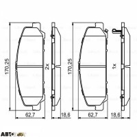 Тормозные колодки Bosch 0 986 495 375