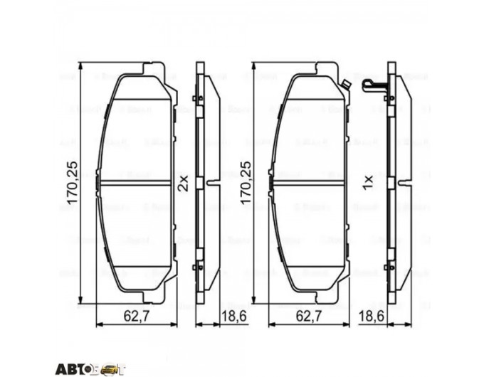 Тормозные колодки Bosch 0 986 495 375, цена: 2 758 грн.