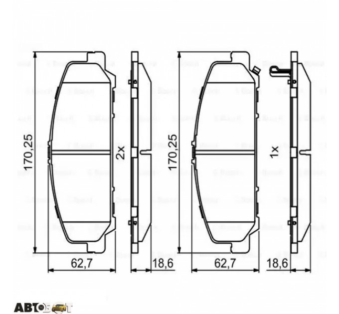 Тормозные колодки Bosch 0 986 495 375, цена: 1 502 грн.