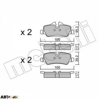 Тормозные колодки METELLI 22-1014-0