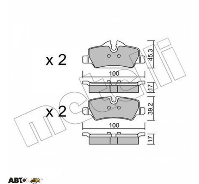 Тормозные колодки METELLI 22-1014-0, цена: 928 грн.