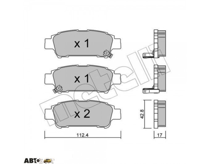 Тормозные колодки METELLI 22-0428-0, цена: 1 268 грн.