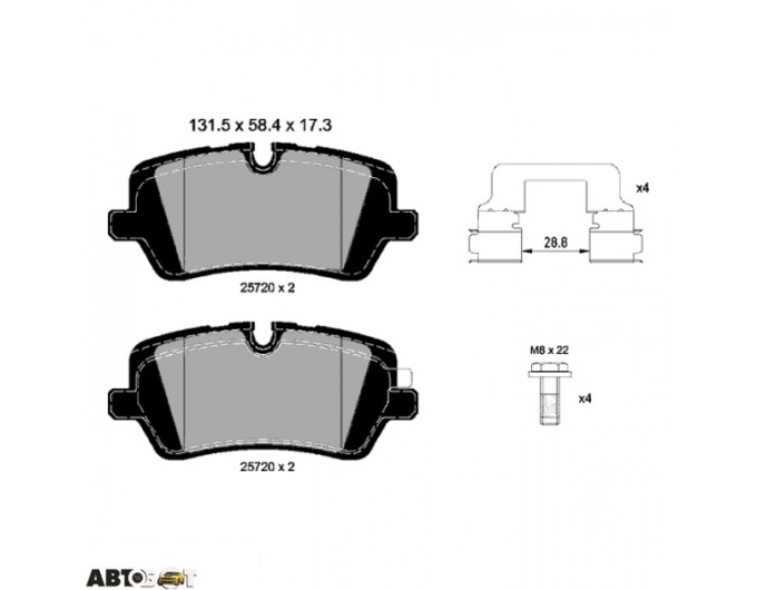 Гальмівні колодки Textar 2572001, ціна: 6 604 грн.