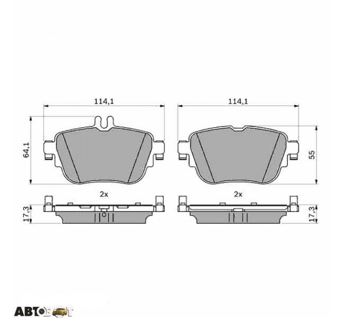 Тормозные колодки Bosch 0 986 424 845, цена: 1 676 грн.