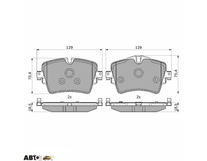 Тормозные колодки Bosch 0 986 494 940, цена: 5 397 грн.