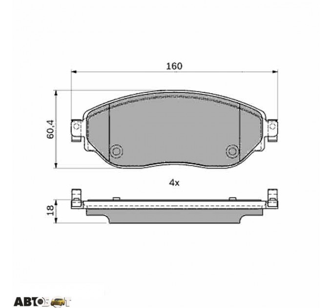 Гальмівні колодки Bosch 0 986 494 741, ціна: 1 440 грн.